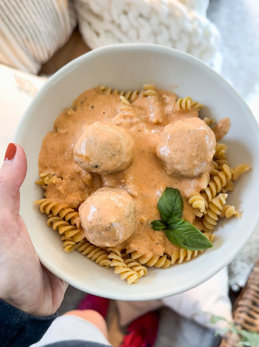 Tomato Cream Sauce & Meatballs