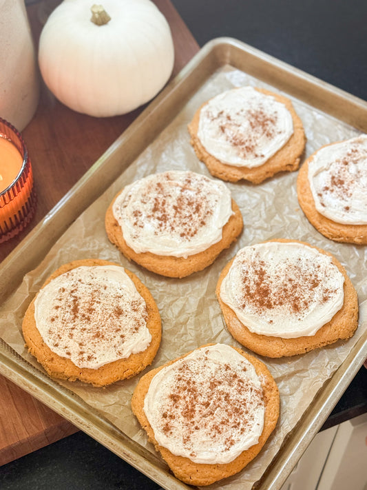 Crumbl Copycat Pumpkin Protein Cookies