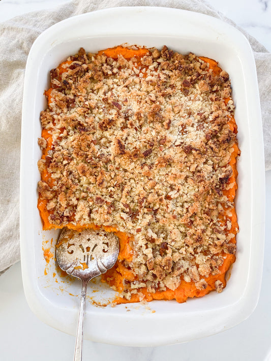 Lightened Up Sweet Potato Casserole