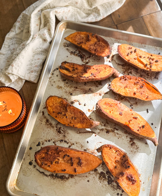 30 minute Roasted Sweet Potatoes