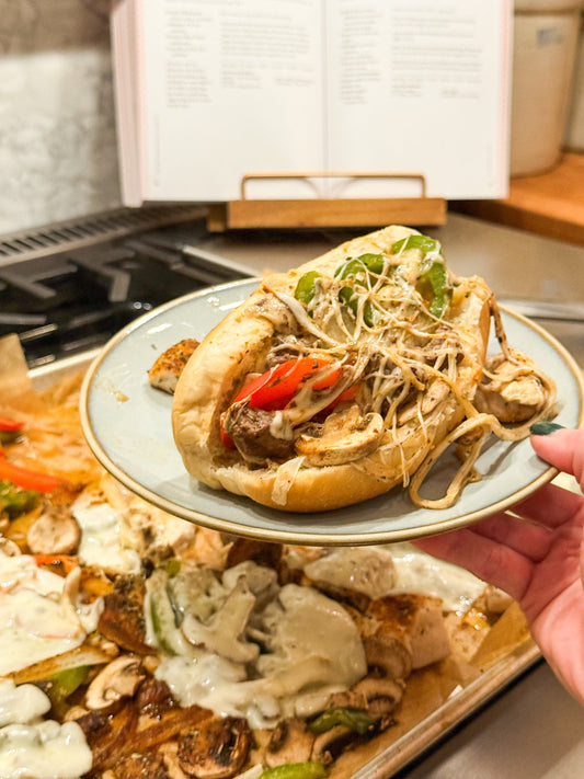 Chicken Steak Philly Sheet Pan