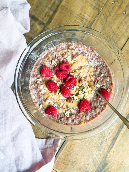 Chocolate Raspberry WARM PROTEIN BOWL