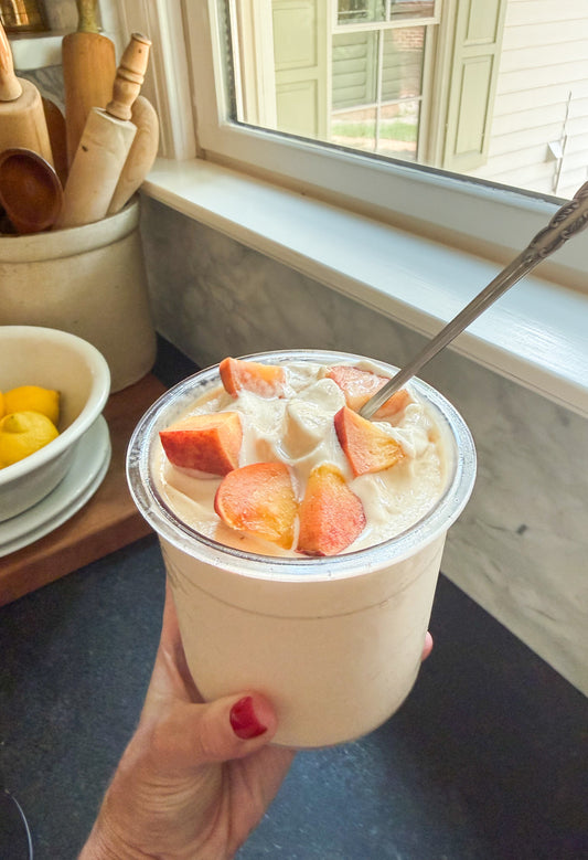 High Protein Peach Ninja Creami