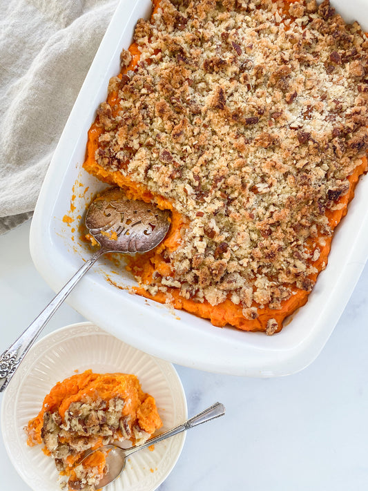 Lightened Up Sweet Potato Casserole