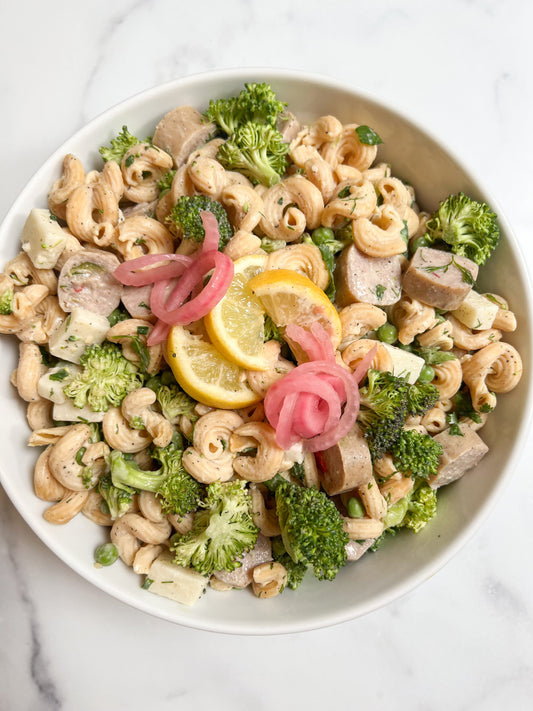 Lemon Tahini Pasta Salad