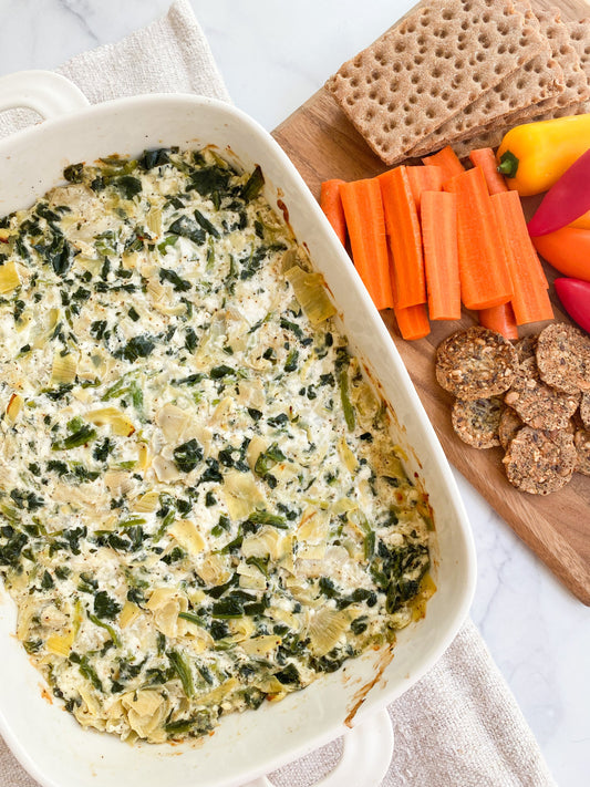 Protein Spinach Artichoke Dip