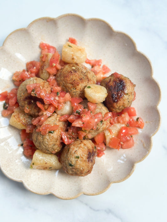 Turkey Meatball Sheet Pan Dinner