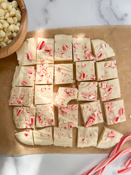 White Chocolate Peppermint Protein Fudge