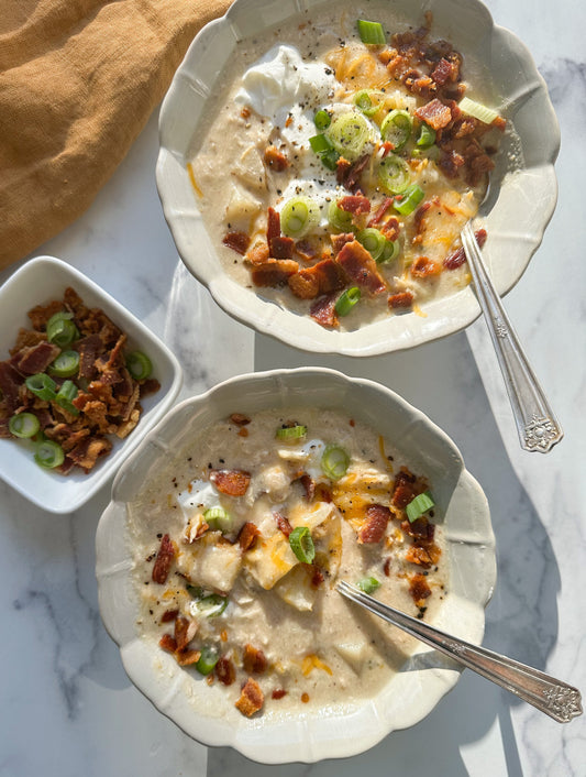 Balanced Loaded Potato Soup