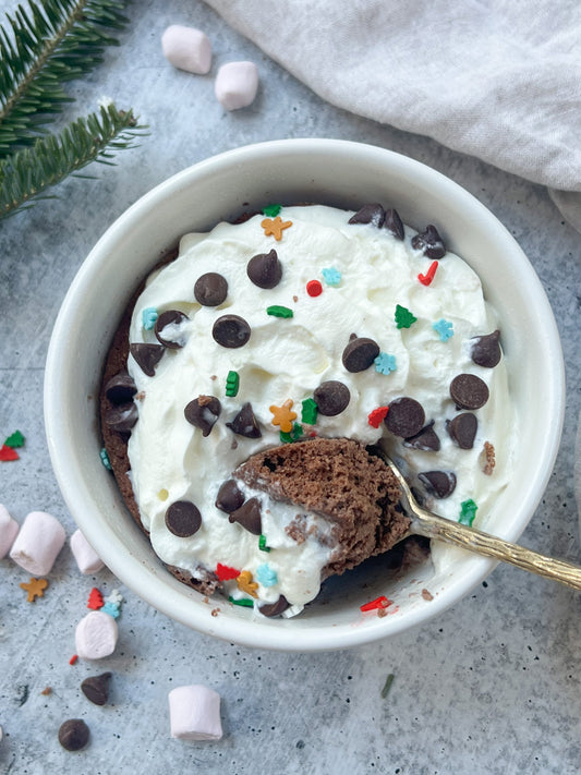 Hot Chocolate Protein Mug Cake