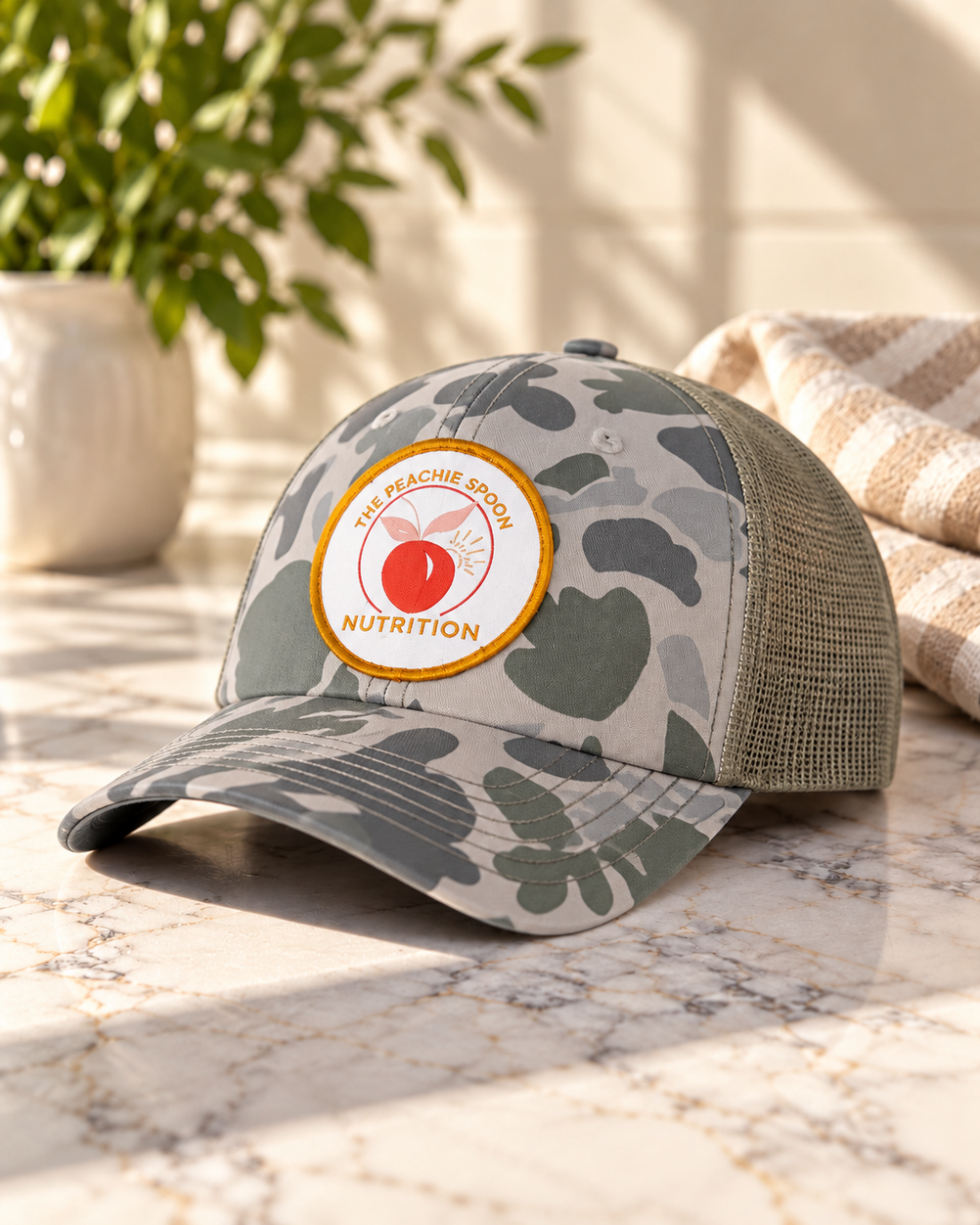 The Peachie Spoon Patch Hat — Marsh Duck Camo