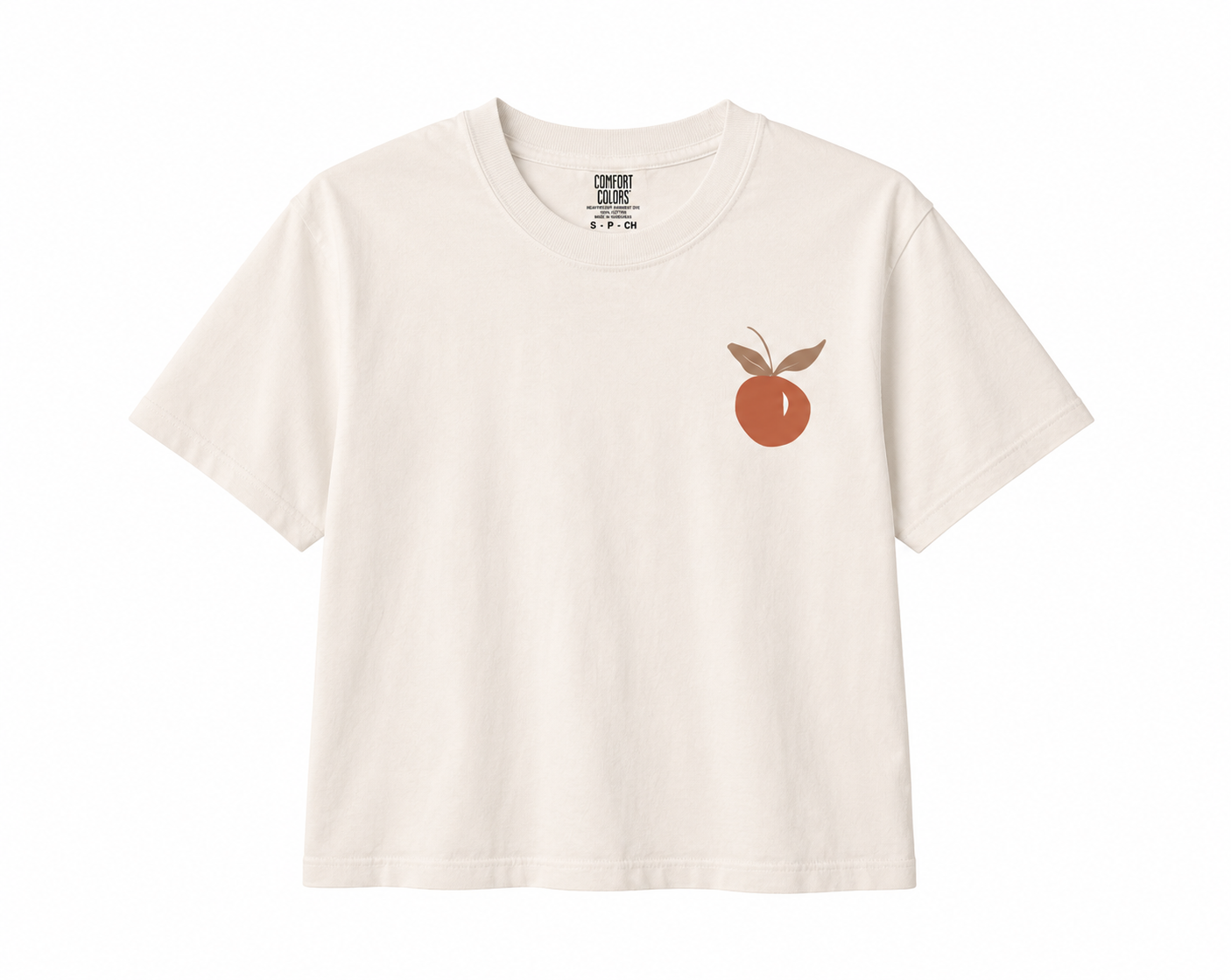 The Peachie Spoon Daily Essentials Ivory Boxy Mid-Length T-Shirt