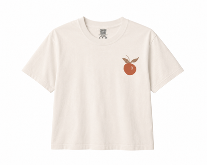 The Peachie Spoon Daily Essentials Ivory Boxy Mid-Length T-Shirt