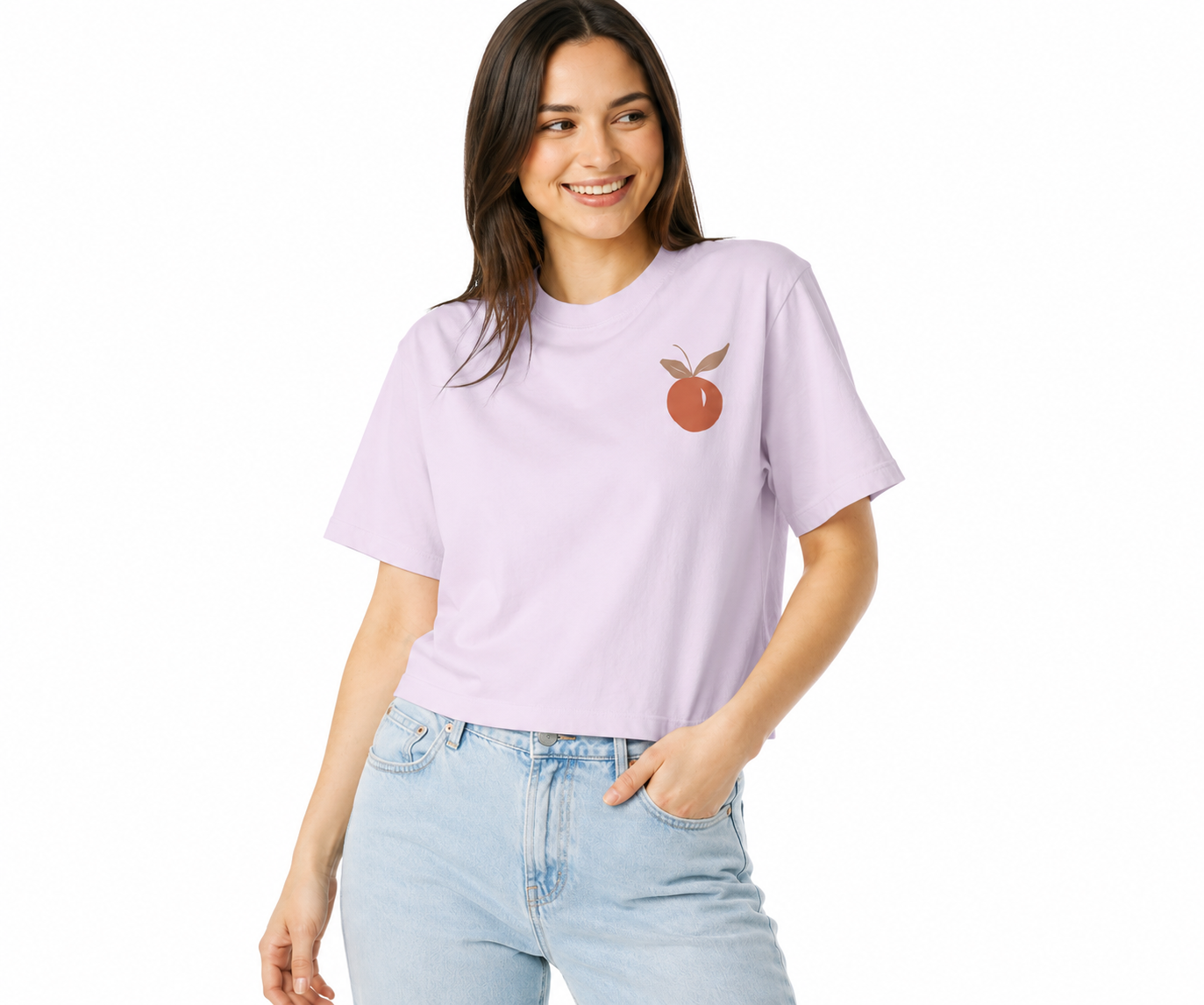 The Peachie Spoon Daily Essentials Orchid Boxy Mid-Length T-Shirt